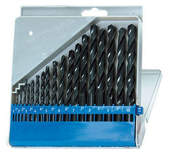 Набор сверл по металлу 21шт. 1-10мм