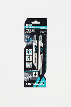 Пилки д/лобзика METALLICA Optima T227D, 100/75мм шаг 3мм, HSS крив. рез, по алюминию 2шт Пилки д/лобзика METALLICA Optima T227D, 100/75мм шаг 3мм, HSS крив. рез, по алюминию 2шт