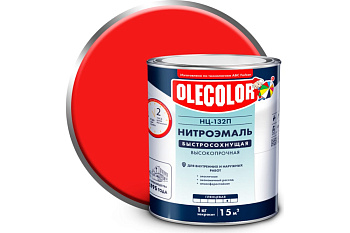 Эмаль НЦ-132 OLECOLOR красная, 17кг