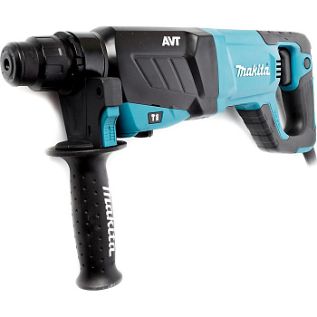 Перфоратор MAKITA SDS+, 800Вт, 26мм, 3реж, 2.4Дж, 0-4500у/м, кейс AVT, Д-образная рукоятка