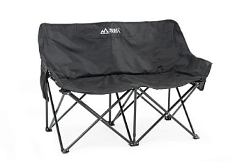 Кресло складное 110х74х52см двойное оксфорд 600D в чехле, черный