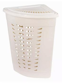 Корзина д/белья 45л угловая (сл.кость) 