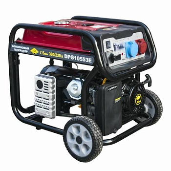Генератор бензиновый DDE DPG10553E (Эл. Стартёр, 3ф 380 В ном/макс. 7,5/8,5кВА, 1ф 220 В 7,5 кВА)