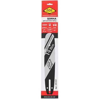 Шина пилы цепной сварная DDE 14"/35 см-3/8"-1,3-52z (для цепи 91P/VS/VXL)(140SPEA041)