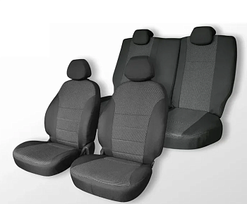 Чехлы на сиденья автомобиля Toyota Premio (T240) 2001-2007, жаккард черный/серый