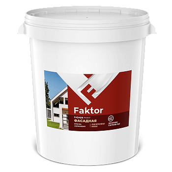 Краска FAKTOR фасадная белая, 45кг Краска FAKTOR фасадная белая, 45кг
