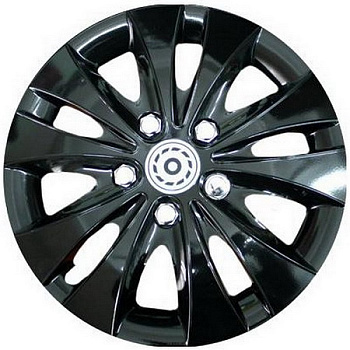 Колпаки колесные ШТОРМ ХРОМ черный 13" к-т