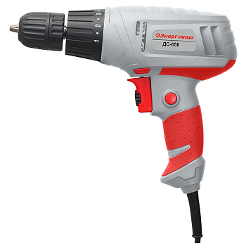 Дрель-шуруповерт сетевая Энергомаш, 650Вт, 0-750 об/мин,16+1 РЕГ ОБОР, б/заж патрон 10мм
