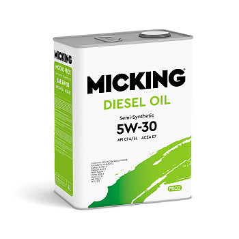 Масло моторное Micking Diesel Oil PRO2 5W30 п/с API Cl-4/SL 4л