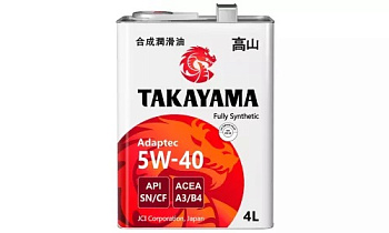 Масло моторное синт. Takayama PAOtec SAE 5W-40 ACEA A3/B4 API SP 4л (металл)