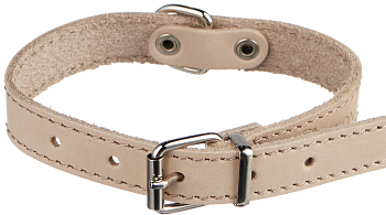 Ошейник 16/1 кожа один слой, декор.строчка