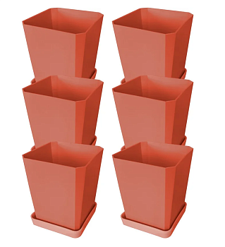 Набор горшков/рассады 6х0,75л терракотовый