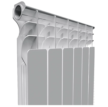 Радиатор алюминиевый АКВАПРОМ AL 500/80 A21 (розовый прямоугольник) (6 секций)