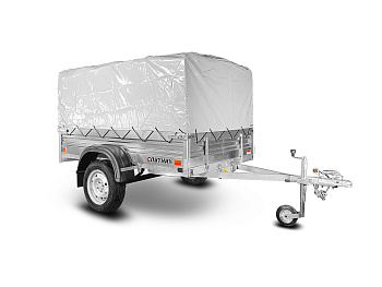 Автомобильный легковой прицеп "Спутник Expert ZN 2013/33 тент и каркас 70см Автомобильный легковой прицеп "Спутник Expert ZN 2013/33 тент и каркас 70см