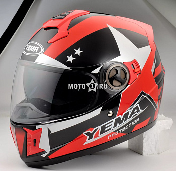 Шлем интеграл YM-828 "YAMAPA", черный, черно-красный, размер L
внутренние солнцезащ. ОЧКИ