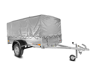 Автомобильный легковой прицеп "Спутник Expert ZN 2513/33 тент и каркас 70см Автомобильный легковой прицеп "Спутник Expert ZN 2513/33 тент и каркас 70см