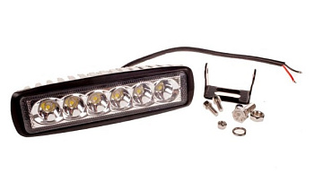 Фара противотуманная KS-W106F-CH "OFF - Road", 6 диодов, 18W, рассеив.свет, 160*55*45мм, 12/24V шт