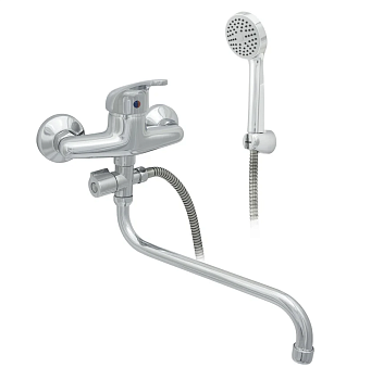 Смеситель в/д однорук. ЦС-СМ 300/1-4 ЭКО D35 М-42 круглый излив D18 L-300 мм