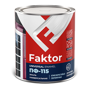 Эмаль FAKTOR ПФ-115 голубая, 0,8кг Эмаль FAKTOR ПФ-115 голубая, 0,8кг