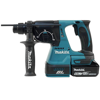 Перфоратор аккум. MAKITA 3 режимный LXT BL 18В, sds plus, 24мм, 2.0Дж (1х5.0Ач,з/у)