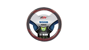 Оплетка на руль PSV WOOD (Черный) XL, экокожа