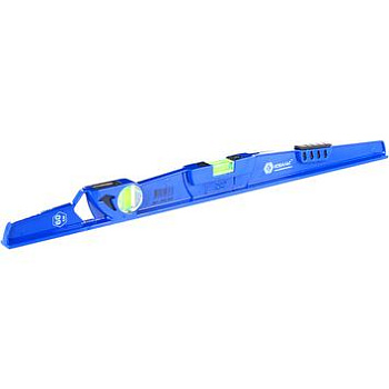 Уровень строительный КОБАЛЬТ 600 мм, 2 глазка, зеркальн. отражатель, литой, ударный								