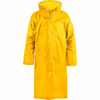 Дождевик-плащ EVA, желтый, на кнопках, 110 мк, Komfi