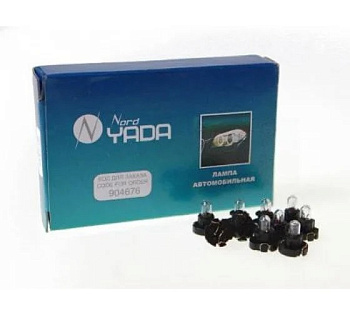 Лампа T3 12V (0.84W)  в черном патроне Nord YADA (панель приборов)