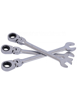 Ключ комбинированный трещоточный шарнирный 17*17 Автодело30217