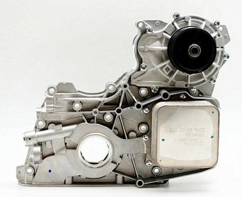 Крышка двигателя передняя (с отв.) (насос масляный в сборе) Е-4, Е-5 ISF 2.8 (оригинал)