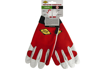 Перчатки DDE Комфорт кожа/спандекс размер L