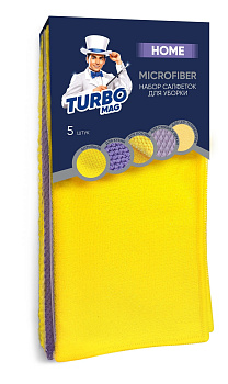 Набор салфеток для уборки "TURBOMAG" HOME, 5шт.