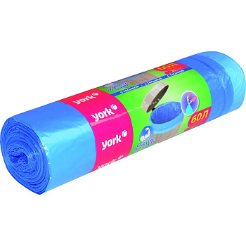 Мешки для мусора с тесьмой YORK 60л (20шт.)