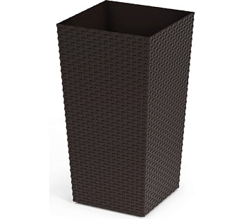 Кашпо напольное "Ротанг" 230х220х415мм (со вставкой)(мокко) 