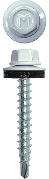 Саморез кровельный Daxmer 4,8х29 RAL 9003 (3500) сверло №1 (сигнальный белый)
