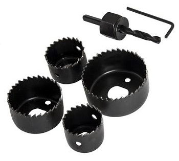 Набор HCS коронок ПРАКТИКА 32,35,44,54 мм+адаптер