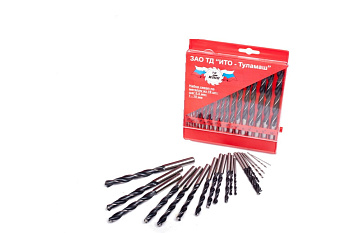 Набор сверл по мет. из 19 шт. 1-10мм ТМ