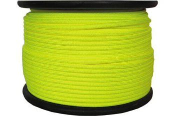 Шнур полип. плет. с сердеч. 5мм 16пр. 20м неоновый