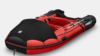 Лодка надувная GLADIATOR E420PRO красно-черный