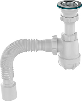 Сифон Aquant для умывальника 1 1/2"х40 с мет.реш. с г.т. 40х50