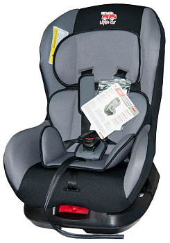 Кресло детское автомобильное 0-18 кг Little Car Soft светло серый Lux