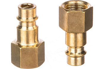 Фитинг-переходник QUATTRO ELEMENTI UQ-3, соединение папа EURO - мама резьба 1/4", (2шт)