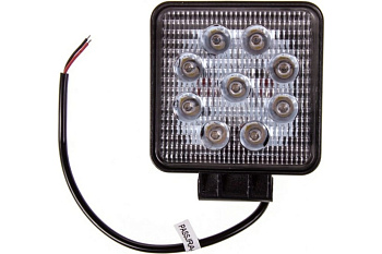 Фара светодиодная OFF ROAD 107*107(126)*25мм квадратная 12V/24V 27W 6000К SKYWAY 9 диодов Дальний св