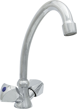 Смеситель елочка ЦС-СМ 25ш К М_Люсия круглый излив D18 H-200 мм