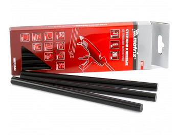 Стержни клеевые Matrix черные, 11х200мм уп.6шт