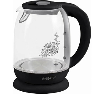Чайник ENERGY E-286Т (1.7л) стекло, пластик, металл
