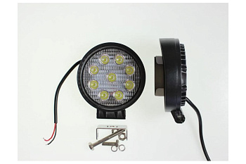 Фара рабочего света 27Вт круг 9 диодов ближний 112х45 ТМ Nord YADA																									
