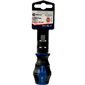 Отвёртка КОБАЛЬТ Ultra Grip SL 6,0 х 38 мм CR-V, арт. 646-300