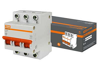 Автомат ВА47-63 3Р 32A 4,5kA С TDM, без пломбы