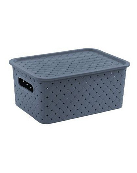 Корзинка "Береста" 3л 235х173х105мм с крышкой (космик)